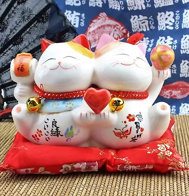 Feng Shui Maneki Neko Lucky Cat Coin Bank For Wealth PIGGY BANK • $21.95