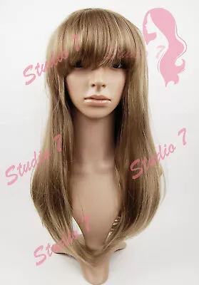 W250 Ash Blonde Straight Fringe Ladies Wig Skin Top Studio7-uk • £19.80