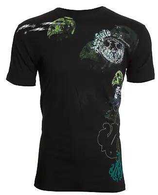 Archaic By Affliction Men's T-Shirt Floating Skull Cross Biker • $23.99