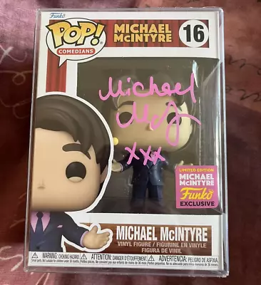 HAND SIGNED Michael Mcintyre Funko Pop 16 Limited Edition Exclusive - BRAND NEW • £74.99