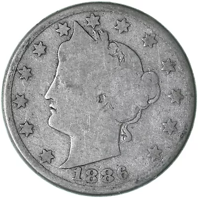 1886 (P) Liberty V Nickel Good GD See Pics R611 • $229.66