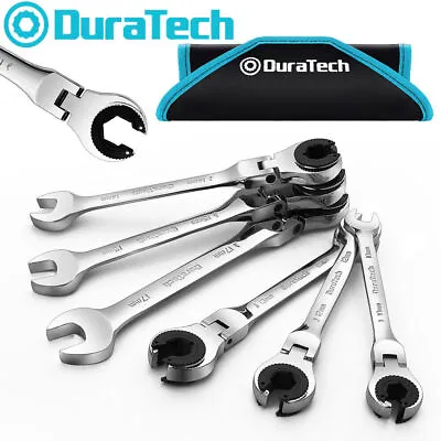 DURATECH 6 Pieces Metric Ratcheting Wrench Set Open Flex-head With Organizer Bag • $105.99