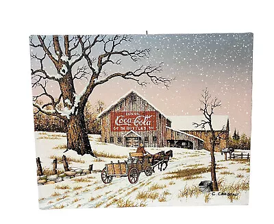 C. Carson Coca-Cola Beech Street Art Company Canvas Painting With Certificate • $39