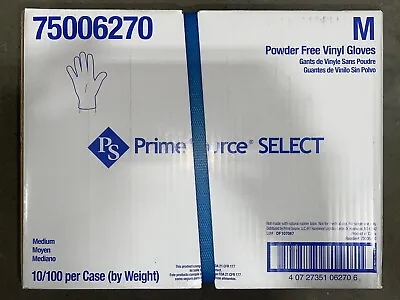 Prime Source Basics Powder Free Vinyl Gloves M Size 1000 Pack - NEW • $44.99