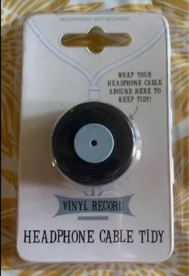 Fun Head Phone Cable Tidy - Vinyl 45 Record Shape New In Pack Soul Funk Retro • £2