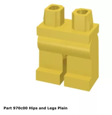 LEGO 1x 970c00 Yellow Hips And Legs Plain Space Vf/Nm • $5.93