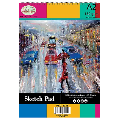 A2 Sketch Pad Cartridge Paper Book White Sketching Drawing Painting Doodling Art • £38.50