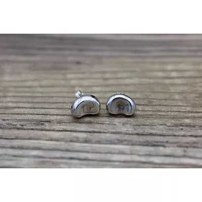 Tiffany & Co Elsa Peretti Sterling Silver Kidney Bean Stud Earrings • $125