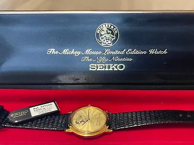 NEW Disney Seiko Mickey Mouse Limited Edition Nifty Nineties Watch • $75