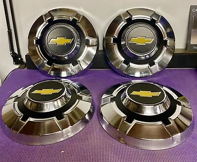 $695 • Buy (4) NOS 1969-1975 Chevy 3/4 1 Ton OEM Wheel Center Hubcap Cover Dog Dish Poverty