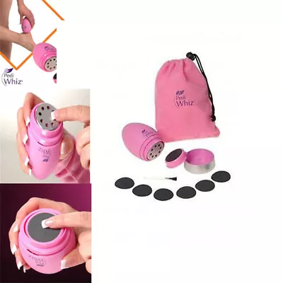 Pink Pedi Whiz Electric Pedicure Cure System Rotating Micro Blade Skin Removal • £8.99