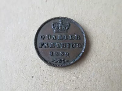 Scarce  Ceylon Issue  Quarter Farthing  YH Queen Victoria 1839 • £5.50