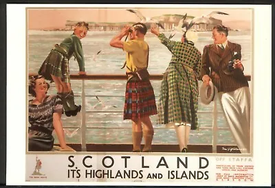 Modern TRAVEL POSTER Postcard: SCOTLAND'S Highland & Islands. Mayfair BB775 • £2.95