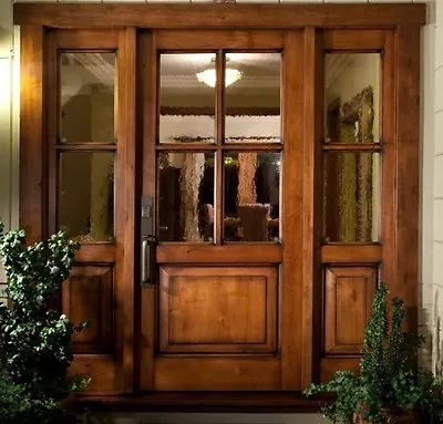 4 Lite Vail Style Knotty Alder Entry Door 3068 • $3989