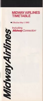 Midway Airlines Timetable 1990/05/01 • $4.29