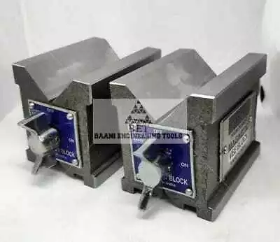 Precision Magnetic V Block Matched Pair Both Side V 80x70x60mm-3  Set Of Two Pc • $136.28