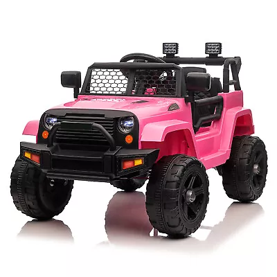 12V Jeep Electric Vehicle Ride On Battery Powered Kids Car W/Remote Control Pink • £119.95
