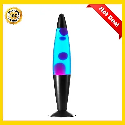16  Galaxy Lava Motion Volcano Lamp Purple Wax In Blue Liquid Black Metal Base • $17.99