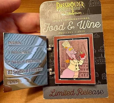 Disney Epcot Food & Wine Festival 2016 Figment Chef AP Passholder Spinner Pin • $19.95