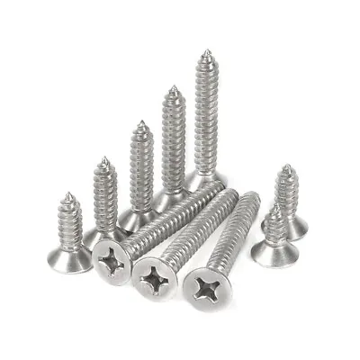 M3 M4 M5 304 Stainless Steel Cross Countersunk Head Tapping Screws Wood Screws • $4.89