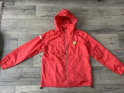 Mens Scuderia Ferrari Spa Red Windbreaker/ Cagoule Jacket Size M Vgc • £19.99
