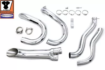 2 Into 1 Exhaust Header Set Shovelhead Rigid 74” 4-Speed Dress Dyna Super Glide • $467.01