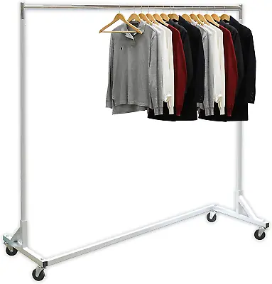 $134.95 • Buy Commercial Garment Rack Rolling Collapsible Z-Base Wheels Clothing Shelf 400Lbs