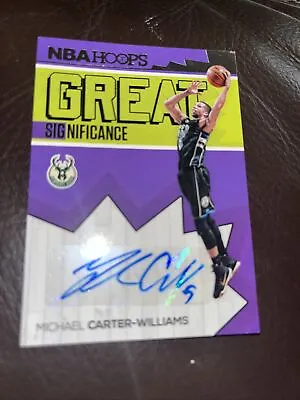 Michael Carter Williams NBA Hoops Great Significance Auto Card Number 17 • $10