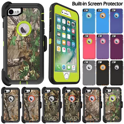 $4.35 • Buy IPhone 6 6s 7 8 Plus Hybrid Defender Case Cover, Tough Belt Clip Fits Otterbox