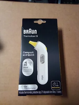 Braun Thermoscan 3 Ear Thermometer Digital Cover Yellow 303 • $16.80