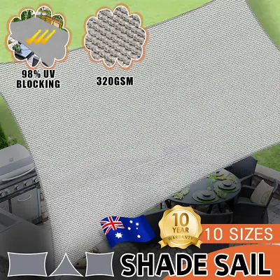 $81.69 • Buy 320gsm Shade Sail Cloth Rectangle Sun Awning Shadecloth Heavy Canopy BIG SIZE