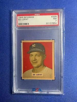 1949 Bowman Ed Lopat PSA 7 #229 Yankees Rookie • $125