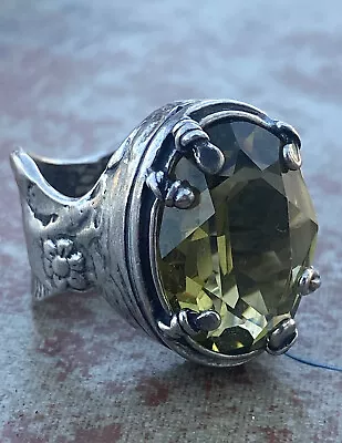 $59.99 • Buy SILPADA RETIRED Sterling Silver 925 Olivine Swarovski Crystal Ring Sz 7