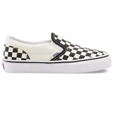Vans Classic Slip On Checkerboard Black White Kids Shoes • $70