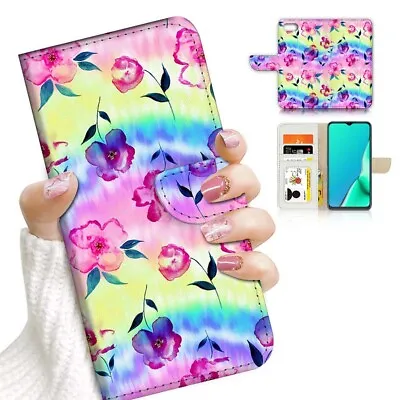 ( For IPod Touch 5 6 7 ) Wallet Flip Case Cover PB24105 Tie Dye Flower • $12.99