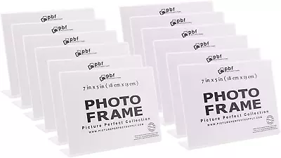 Photo Booth Frames - 7X5 Inch Clear Acrylic Display Slanted Back 7X5 Horizontal • $31.19