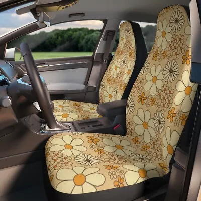 Flower Boho Hippie Car Seat Covers Vintage Inspired Retro Vehicle Van  • $67.99