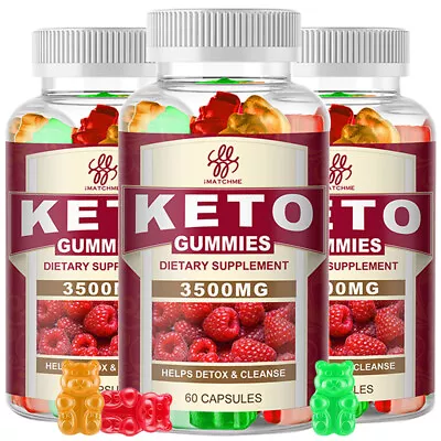 (3 Pack) Keto Gummies Advanced Ketone Fat Burner Apple Cider Vinegar Weight Loss • $59.99