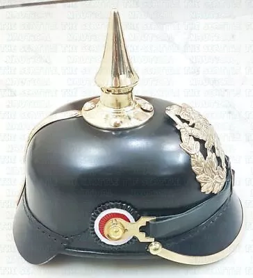 Prussian Pickelhaube German Leather Helmet Bavarian Officer Vintage Helmet Gift • $125.20