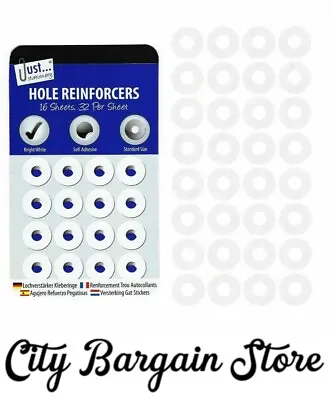 Self Adhesive Round Hole Reinforcers Punched Filing Paper Filing Reinforce E5 • £1.56