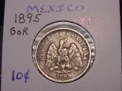 1895 GoR MEXICO 10 CENTAVOS ( Guanajuato) Silver SHIPS FREE • $14.99