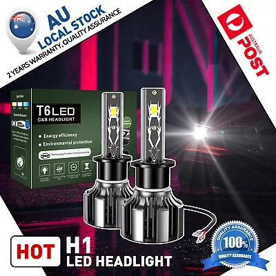 6000K 2X H1 LED Headlight Super Bright Bulbs Kit White 40000LM High/Low Beam • $37.39