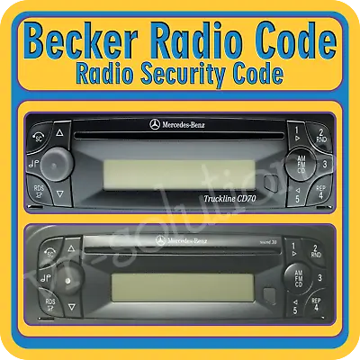 $7.99 • Buy Becker Radio Unlock Code BE6049 BE6047 BE6051 CD BE6052 BE6050 BE6054 BE6053 Key