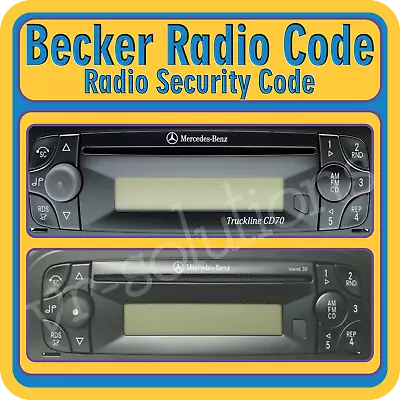 Becker Radio Unlock Code BE6049 BE6047 BE6051 CD BE6052 BE6050 BE6054 BE6053 Key • $7.99