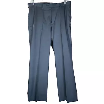 Savane Mens 36 X 30 Medium Gray Button Zip Slide Closure Dress Pants Wide Leg • $28.99