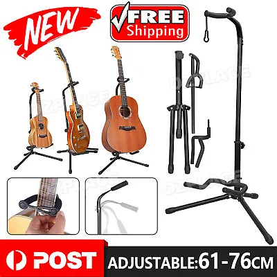 $15.45 • Buy Guitar Stand Bass Tripod Electric Acoustic Floor Holder Rack Foldable Adjustable