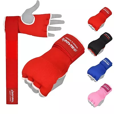 MMA Boxing Inner Gloves Padded Hand Wraps Bandages Protector MuayThai Kickboxing • £5.99