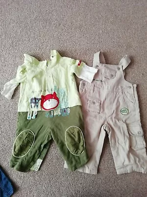 £4.99 • Buy Marèse & Other French Designer Baby Dungarees 6-9 Months Boys X 2 Pairs 