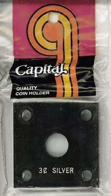 Capital Plastic Holder For 1 3c Cent Silver Coin 2x2 Black Display Case New • $9.86