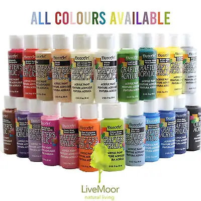 £5.99 • Buy DecoArt Crafters Acrylic Paint 2oz, 59ml Pots - All Colours - BUY 5, GET 5 FREE!